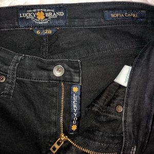 $SALE$ Lucky Brand Sofia Capri Black Jeans